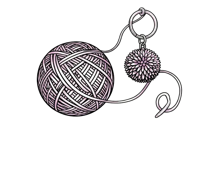 Handmade yarn keychains