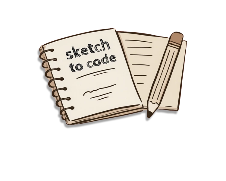Open sketchbook