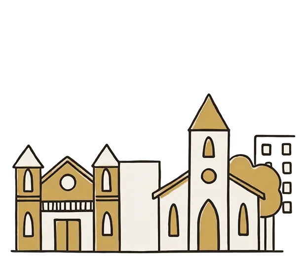 Church and community building cityscape